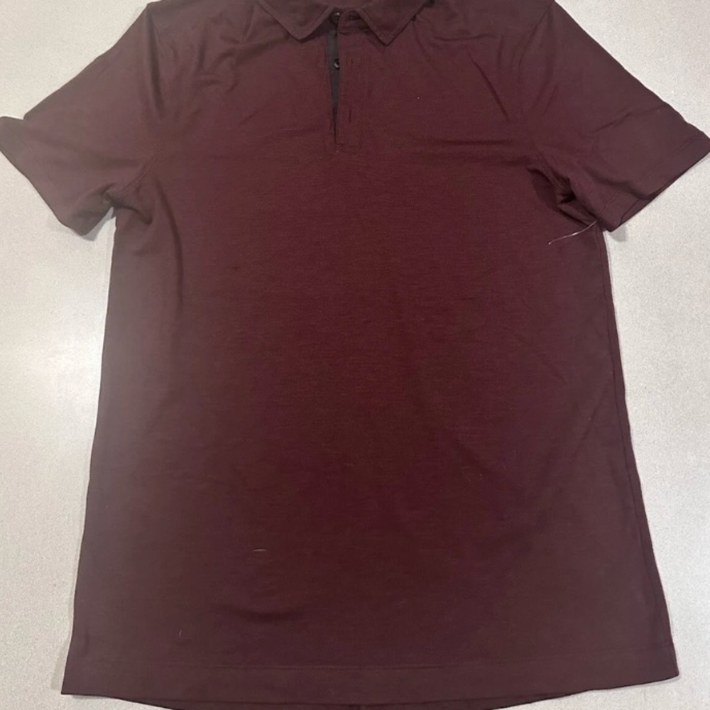 Lululemon Men's Burgundy Polo Shirt - Picture 3 of 6